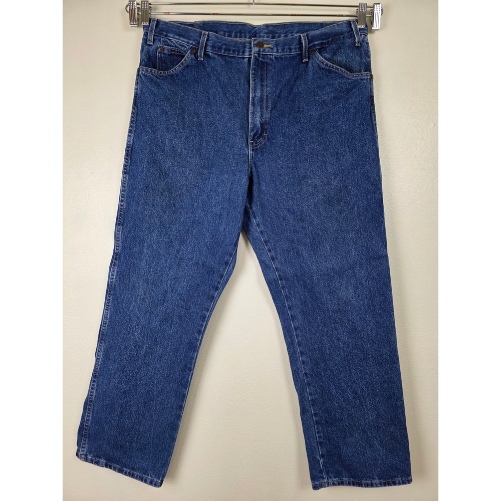 Dickies Jeans Mens 38x30* Blue Medium Wash‎ Workwear Denim Durable W4180GS Pants